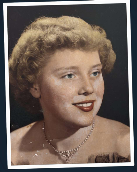 Portrait of Billie “Meme” Schuler, the Granite City woman behind the Meme’s Cafe name